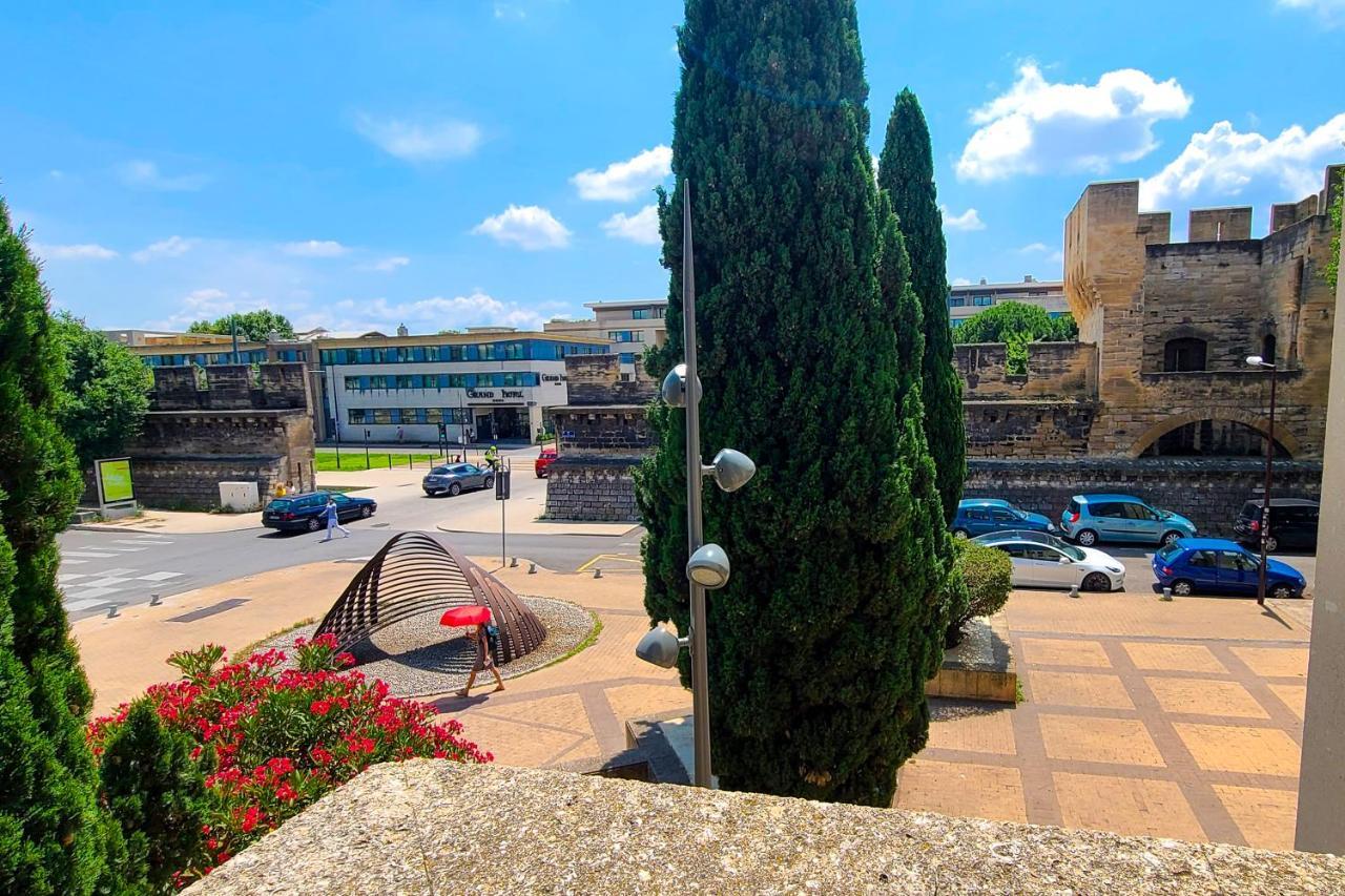 アヴィニョンRegard Sur Les Remparts - Terrasse & Parkingアパートメント エクステリア 写真